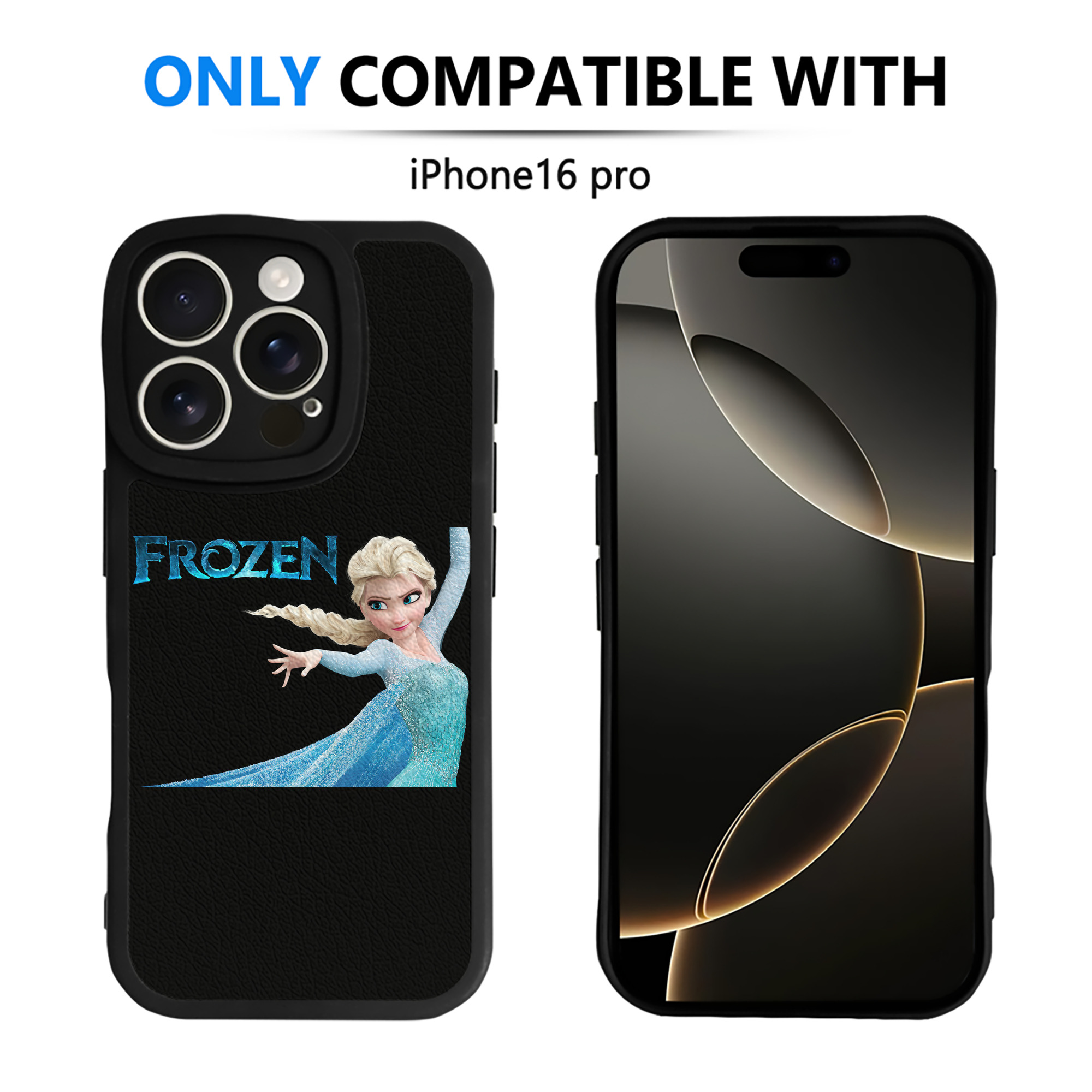 （画像用） アナと雪の女王 アンナ エルサ Frozen Anna Elsa 【iPhone 16シリーズ対応】シリコンスマホケース（レザー調） 材質：シリコン